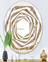 Retro Square Design VI - Modern Round or Oval Wall Mirror - Whirl