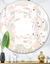 Retro Circular Pattern III - Modern Round or Oval Wall Mirror - Whirl