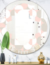 Retro Circular Pattern III - Modern Round or Oval Wall Mirror - Quatrefoil
