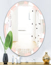 Retro Circular Pattern III - Modern Round or Oval Wall Mirror - Triple C