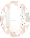 Retro Circular Pattern III - Modern Round or Oval Wall Mirror - Triple C