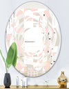 Retro Circular Pattern III - Modern Round or Oval Wall Mirror - Whirl
