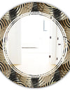 Circular Geometric Retro Abstract I - Modern Round or Oval Wall Mirror - Triple C