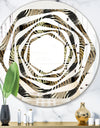 Circular Geometric Retro Abstract I - Modern Round or Oval Wall Mirror - Whirl