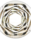 Circular Geometric Retro Abstract I - Modern Round or Oval Wall Mirror - Whirl