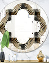 Circular Geometric Retro Abstract I - Modern Round or Oval Wall Mirror - Quatrefoil