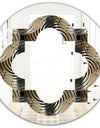 Circular Geometric Retro Abstract I - Modern Round or Oval Wall Mirror - Quatrefoil