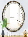 Circular Geometric Retro Abstract I - Modern Round or Oval Wall Mirror - Triple C