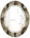 Circular Geometric Retro Abstract I - Modern Round or Oval Wall Mirror - Triple C