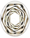 Circular Geometric Retro Abstract I - Modern Round or Oval Wall Mirror - Whirl