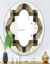 Circular Geometric Retro Abstract I - Modern Round or Oval Wall Mirror - Quatrefoil