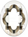 Circular Geometric Retro Abstract I - Modern Round or Oval Wall Mirror - Quatrefoil