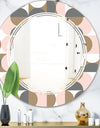 Retro Circular Pattern IV - Modern Round or Oval Wall Mirror - Triple C