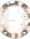 Retro Circular Pattern IV - Modern Round or Oval Wall Mirror - Triple C