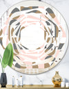 Retro Circular Pattern IV - Modern Round or Oval Wall Mirror - Whirl
