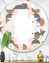Retro Circular Pattern IV - Modern Round or Oval Wall Mirror - Quatrefoil