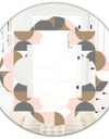 Retro Circular Pattern IV - Modern Round or Oval Wall Mirror - Quatrefoil