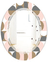 Retro Circular Pattern IV - Modern Round or Oval Wall Mirror - Triple C