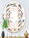 Retro Circular Pattern IV - Modern Round or Oval Wall Mirror - Whirl