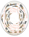 Retro Circular Pattern IV - Modern Round or Oval Wall Mirror - Whirl