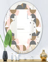 Retro Circular Pattern IV - Modern Round or Oval Wall Mirror - Quatrefoil