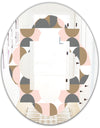 Retro Circular Pattern IV - Modern Round or Oval Wall Mirror - Quatrefoil