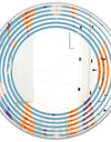 Floral Retro Botanical Pattern II - Modern Round or Oval Wall Mirror - Wave