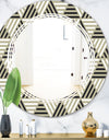 Triangular Retro Design VIII - Modern Round or Oval Wall Mirror - Triple C