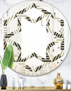 Triangular Retro Design VIII - Modern Round or Oval Wall Mirror - Hexagon Star