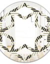 Triangular Retro Design VIII - Modern Round or Oval Wall Mirror - Hexagon Star