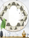 Triangular Retro Design VIII - Modern Round or Oval Wall Mirror - Quatrefoil