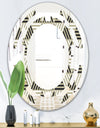 Triangular Retro Design VIII - Modern Round or Oval Wall Mirror - Space