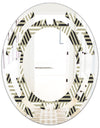 Triangular Retro Design VIII - Modern Round or Oval Wall Mirror - Space