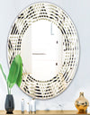 Triangular Retro Design VIII - Modern Round or Oval Wall Mirror - Wave