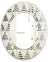 Triangular Retro Design VIII - Modern Round or Oval Wall Mirror - Wave