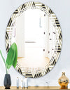 Triangular Retro Design VIII - Modern Round or Oval Wall Mirror - Triple C