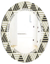 Triangular Retro Design VIII - Modern Round or Oval Wall Mirror - Triple C