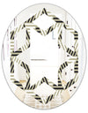 Triangular Retro Design VIII - Modern Round or Oval Wall Mirror - Hexagon Star