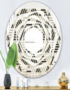 Triangular Retro Design VIII - Modern Round or Oval Wall Mirror - Whirl