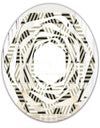 Triangular Retro Design VIII - Modern Round or Oval Wall Mirror - Whirl