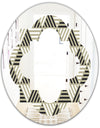 Triangular Retro Design VIII - Modern Round or Oval Wall Mirror - Quatrefoil