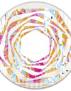 Retro Floral Pattern III - Modern Round or Oval Wall Mirror - Whirl