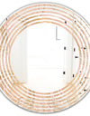 Rose Gold Abstract Geometry Luxury - Modern Round or Oval Wall Mirror - Wave