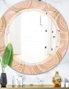 Rose Gold Abstract Geometry Luxury - Modern Round or Oval Wall Mirror - Triple C