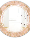 Rose Gold Abstract Geometry Luxury - Modern Round or Oval Wall Mirror - Triple C