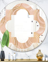 Rose Gold Abstract Geometry Luxury - Modern Round or Oval Wall Mirror - Quatrefoil