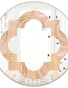 Rose Gold Abstract Geometry Luxury - Modern Round or Oval Wall Mirror - Quatrefoil