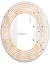 Rose Gold Abstract Geometry Luxury - Modern Round or Oval Wall Mirror - Wave