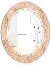 Rose Gold Abstract Geometry Luxury - Modern Round or Oval Wall Mirror - Triple C
