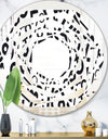 Monochrome Geometric Pattern XIII - Modern Round or Oval Wall Mirror - Whirl